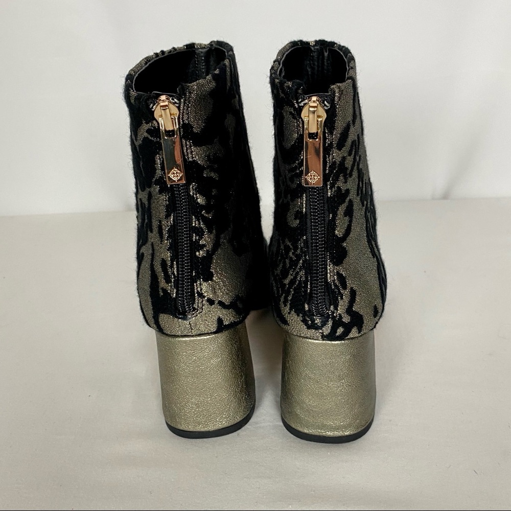 NIB Nanette Lepore Velvet and Pewter Booties Sz 7M - Picture 5 of 6